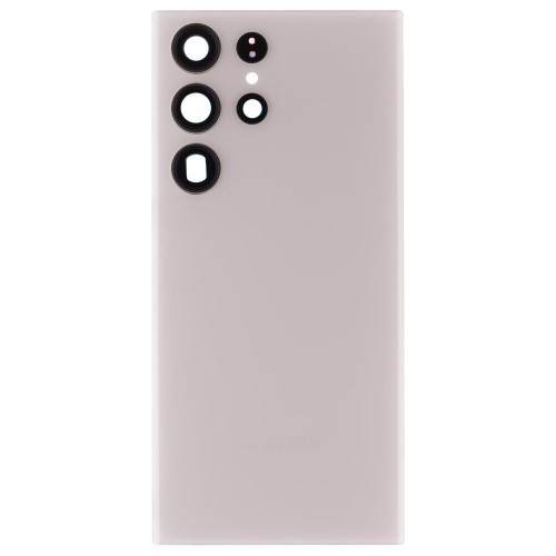 Задняя крышка для Samsung S918 Galaxy S23 Ultra (белый) (в сборе со стеклом камеры) (ORIG100)
