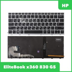Клавиатура для HP EliteBook x360 830 G5 с подсветкой черный