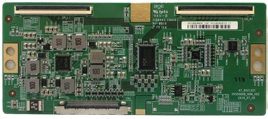 Плата T-Con 47_6021321 HV550QUB_N5M_V02, для телевизора Sony KD-55XH8005, HI 55USY151X, HART HTY-55UD06B-S2, Polarline 55PU11TC-SM