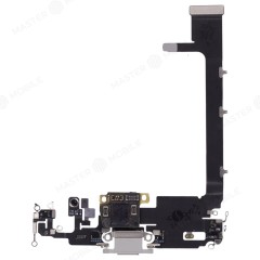 Шлейф для Apple iPhone 11 Pro Max с комп. + разъем зарядки + микрофон (белый) (ORIG100)