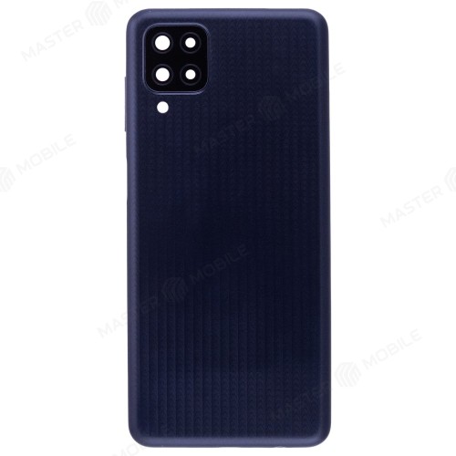 Задняя крышка для Samsung M127 Galaxy M12 (черный) (в сборе со стеклом камеры)