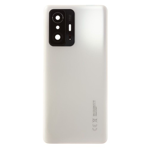 Задняя крышка для Xiaomi 11T Pro (2107113SG) (белый) (в сборе со стеклом камеры) (ORIG100)