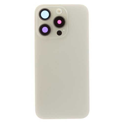 Задняя крышка для Apple iPhone 15 Pro (белый) (в сборе со стеклом камеры и шлейфом) (Premium)