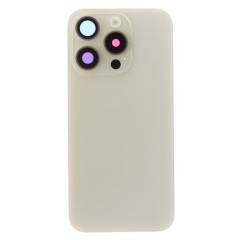 Задняя крышка для Apple iPhone 15 Pro (белый) (в сборе со стеклом камеры и шлейфом) (Premium)