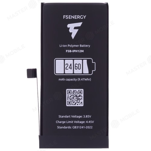 Аккумулятор для Apple iPhone 12 mini (F5ENERGY) (усиленный) (2460 мАч) (SPECIAL EDITION) + двухсторонний скотч