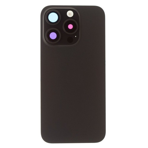 Задняя крышка для Apple iPhone 15 Pro (черный) (в сборе со стеклом камеры и шлейфом) (Premium)