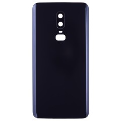 Задняя крышка для OnePlus 6 (черный глянец) (в сборе со стеклом камеры)