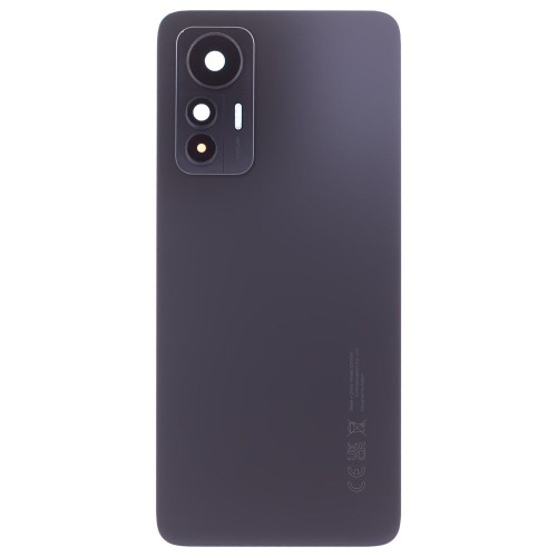 Задняя крышка для Xiaomi 12 Lite (2203129G) (черный) (в сборе со стеклом камеры) (ORIG100)