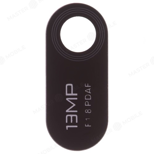 Стекло задней камеры для Huawei Y6 2019 (MRD-LX1F) (без рамки) (черный)