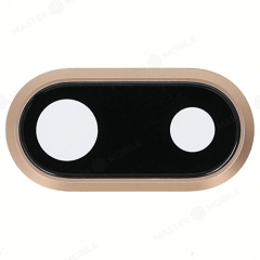 Стекло задней камеры для Apple iPhone 8 Plus (в рамке) (золотистый)