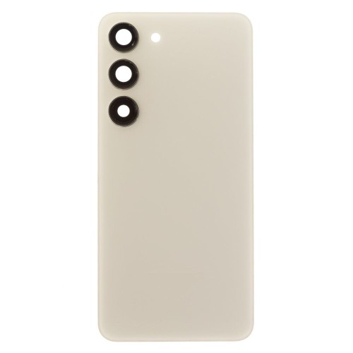Задняя крышка для Samsung S911 Galaxy S23 (белый) (в сборе со стеклом камеры) (ORIG100)