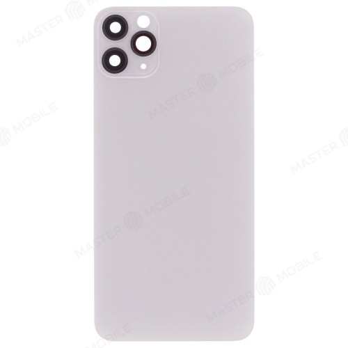 Задняя крышка для Apple iPhone 11 Pro Max (белый) (в сборе со стеклом камеры) (Premium)