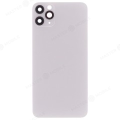 Задняя крышка для Apple iPhone 11 Pro Max (белый) (в сборе со стеклом камеры) (Premium)