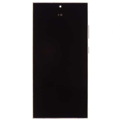 Дисплей для Samsung S928 Galaxy S24 Ultra + тачскрин (золотистый) (в рамке) (ORIG100) (возможен дефект ЛКП)