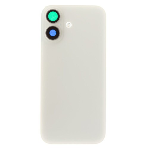 Задняя крышка для Apple iPhone 16 (белый) (в сборе со стеклом камеры и шлейфом) (Premium)