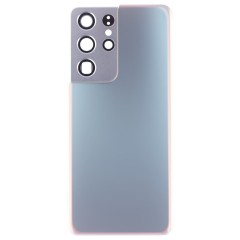 Задняя крышка для Samsung G998 Galaxy S21 Ultra (серебристый) (в сборе со стеклом камеры) (ORIG100)