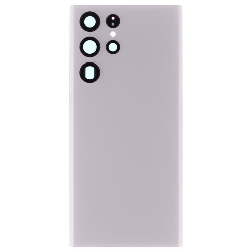 Задняя крышка для Samsung S908 Galaxy S22 Ultra (белый) (в сборе со стеклом камеры) (ORIG100)
