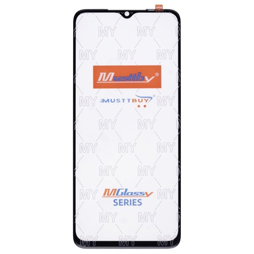 Стекло модуля для Infinix Hot 30i (X669) / Smart 7 Plus (X6517) / Tecno Pop 7 (BF6) / Itel S23 (S665LN) (черный) + OCA (черный) (Musttby)