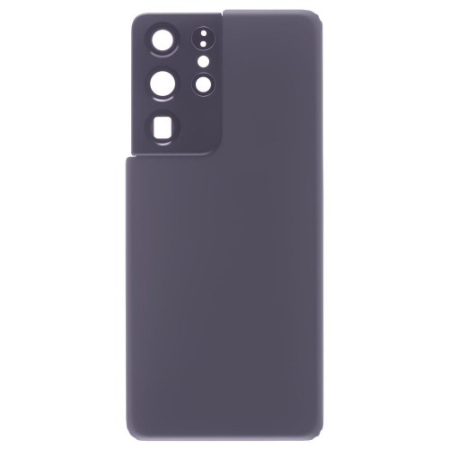 Задняя крышка для Samsung G998 Galaxy S21 Ultra (черный) (в сборе со стеклом камеры)