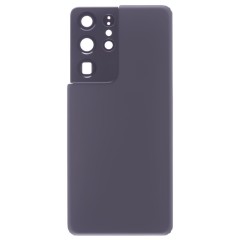 Задняя крышка для Samsung G998 Galaxy S21 Ultra (черный) (в сборе со стеклом камеры)