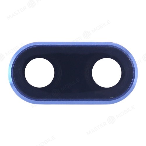 Стекло задней камеры для Huawei Honor 10 (COL-L29) (в рамке) (синий)