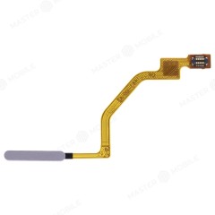 Шлейф для Xiaomi Redmi Note 9 Pro (M2003J6B2G) / Redmi Note 9S (M2003J6A1G) с комп. + сканер отпечатка пальца (серебристый)