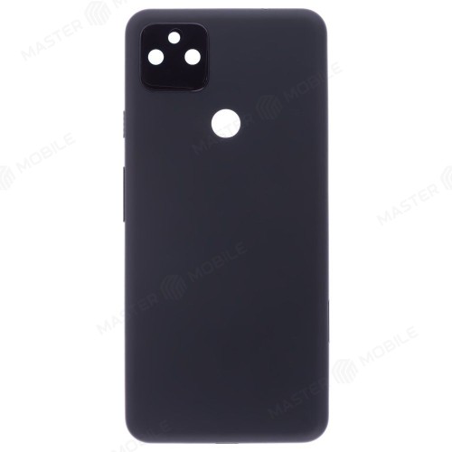 Задняя крышка для Google Pixel 5A 5G (G1F8F/G4S1M) (черный) (в сборе со стеклом камеры)