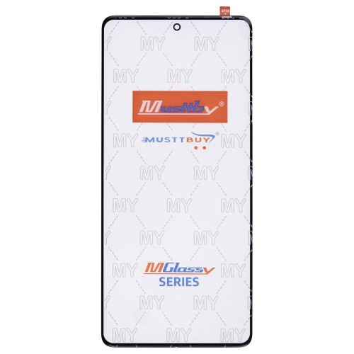 Стекло модуля для Infinix Note 30 Pro (X678B) / Note 30 VIP (X6710) / GT 10 Pro (X6739) / GT 10 Pro Plus + OCA (черный) (Musttby)