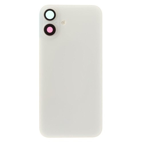 Задняя крышка для Apple iPhone 16 Plus (белый) (в сборе со стеклом камеры и шлейфом) (Premium)