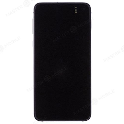 Дисплей для Samsung G970 Galaxy S10e + тачскрин (серебристый) (в рамке) (ORIG100) (возможен дефект ЛКП)