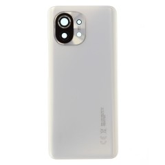 Задняя крышка для Xiaomi Mi 11 5G (M2011K2G) (белый) (в сборе со стеклом камеры) (ORIG100)