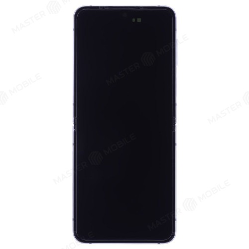 Дисплей для Samsung F721 Galaxy Z Flip 4 + тачскрин (внутренний) (голубой) (в рамке) (ORIG100) (возможен дефект ЛКП)