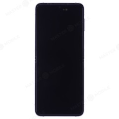 Дисплей для Samsung F721 Galaxy Z Flip 4 + тачскрин (внутренний) (голубой) (в рамке) (ORIG100) (возможен дефект ЛКП)