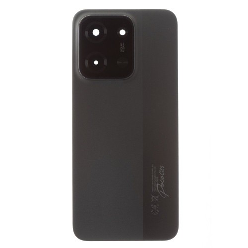 Задняя крышка для Xiaomi Poco C85 4G (25078PC3EG) (черный) (в сборе со стеклом камеры)
