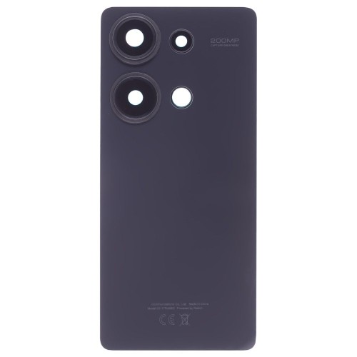 Задняя крышка для Xiaomi Redmi Note 13 Pro 4G (23117RA68G) (черный) (в сборе со стеклом камеры)
