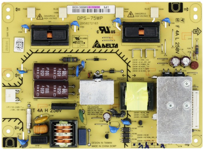 Блок питания DPS-75WP 2950272103, для телевизора Sony KDL-22CX32D