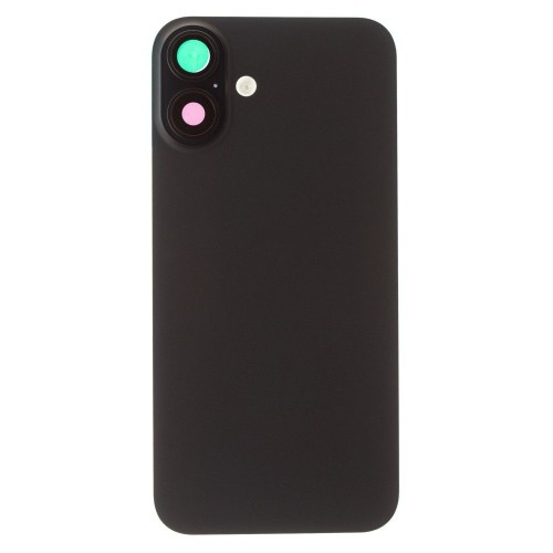 Задняя крышка для Apple iPhone 16 Plus (черный) (в сборе со стеклом камеры и шлейфом) (Premium)