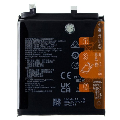Аккумулятор для Huawei Honor Magic 6 Pro (BVL-N49) (HB566880EHW) (ORIG100) (SP)