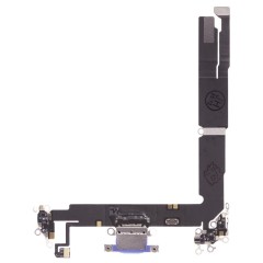 Шлейф для Apple iPhone 16 Plus с комп. + разъем зарядки + микрофон (синий) (ORIG100)
