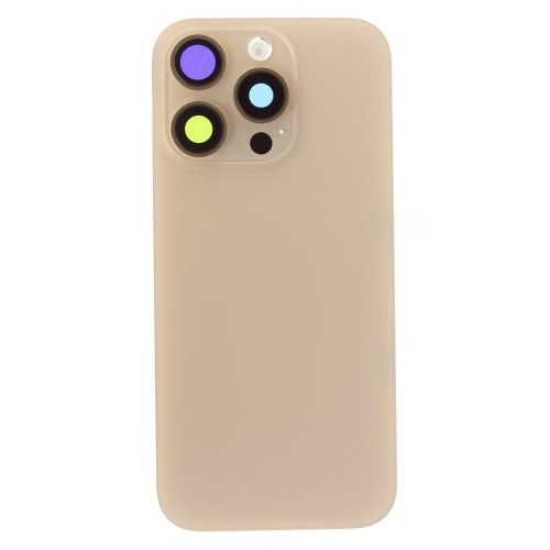 Задняя крышка для Apple iPhone 16 Pro (золотистый) (в сборе со стеклом камеры и шлейфом) (Premium)