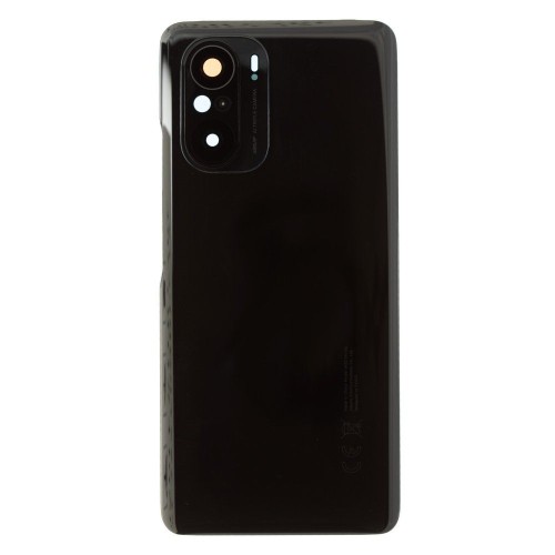 Задняя крышка для Xiaomi Poco F3 (M2012K11AG) (черный) (в сборе со стеклом камеры) (ORIG100)