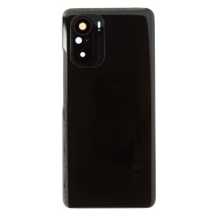 Задняя крышка для Xiaomi Poco F3 (M2012K11AG) (черный) (в сборе со стеклом камеры) (ORIG100)
