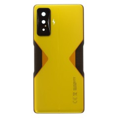 Задняя крышка для Xiaomi Poco F4 GT (21121210G) (желтый) (в сборе со стеклом камеры) (ORIG100)