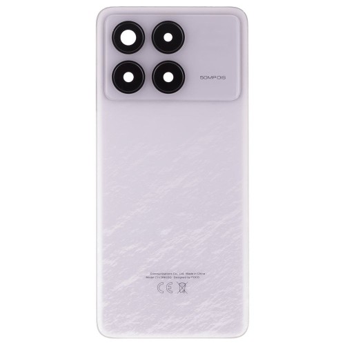 Задняя крышка для Xiaomi Poco F6 Pro (23113RKC6G) (белый) (в сборе со стеклом камеры) (ORIG100)