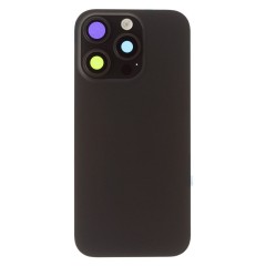 Задняя крышка для Apple iPhone 16 Pro (черный) (в сборе со стеклом камеры и шлейфом) (Premium)