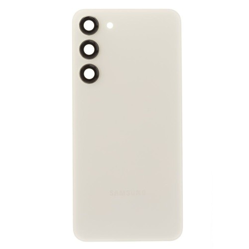Задняя крышка для Samsung S916 Galaxy S23+ (белый) (в сборе со стеклом камеры)