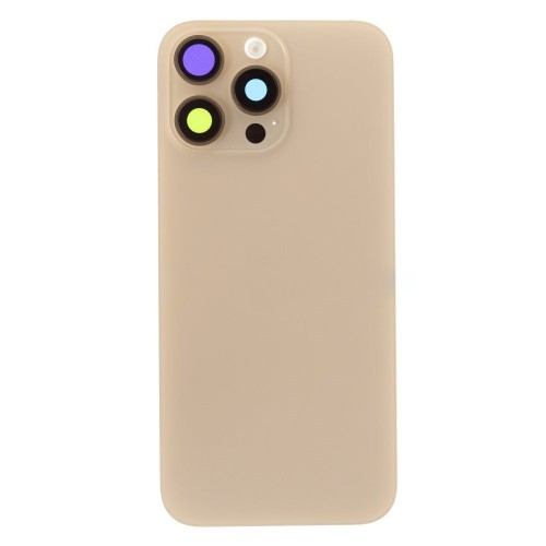 Задняя крышка для Apple iPhone 16 Pro Max (золотистый) (в сборе со стеклом камеры и шлейфом) (Premium)