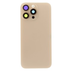 Задняя крышка для Apple iPhone 16 Pro Max (золотистый) (в сборе со стеклом камеры и шлейфом) (Premium)