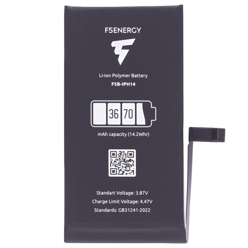 Аккумулятор для Apple iPhone 14 (F5ENERGY) (усиленный) (3670 мАч) (SPECIAL EDITION) + двухсторонний скотч