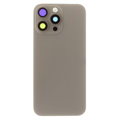 Задняя крышка для Apple iPhone 16 Pro Max (титановый) (в сборе со стеклом камеры и шлейфом) (Premium)
